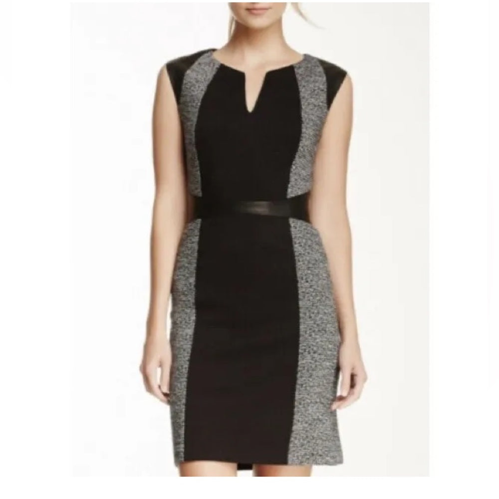 Rebecca Taylor Caitlyn Tweed & Twill Shift Dress , size 8