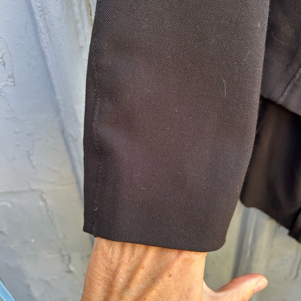 Tiger of Sweden black modern draped scarf  blazer, size M