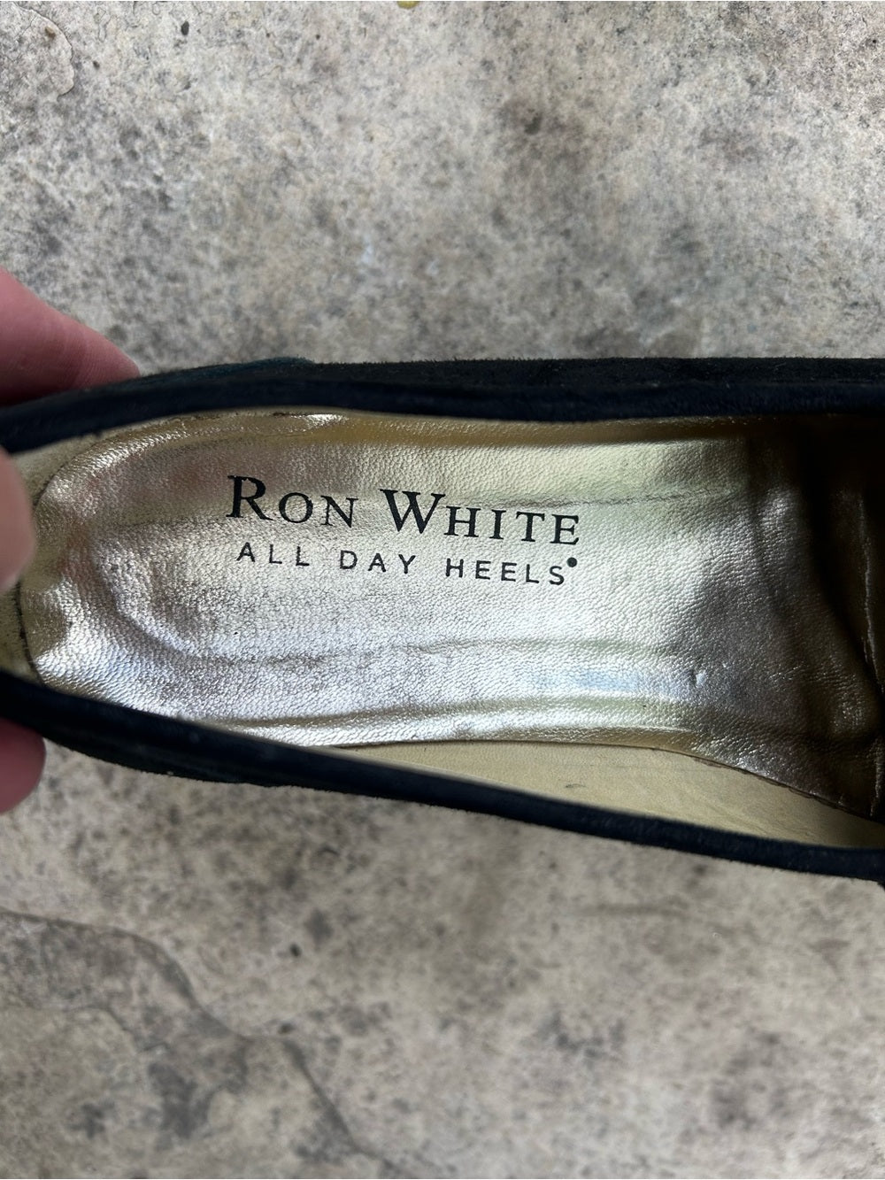 Ron White Rita Black Suede Loafer, size 38.5 (7.5 US)