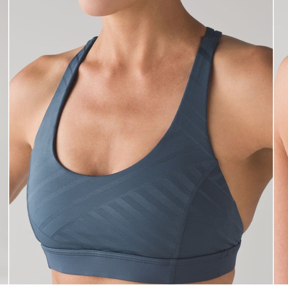 Lululemon Hot Like Agni Bra Astro Blue size 8