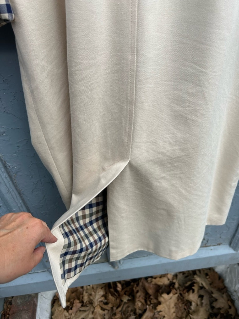 Sezane Taupe Clyde Trench Coat, size 44