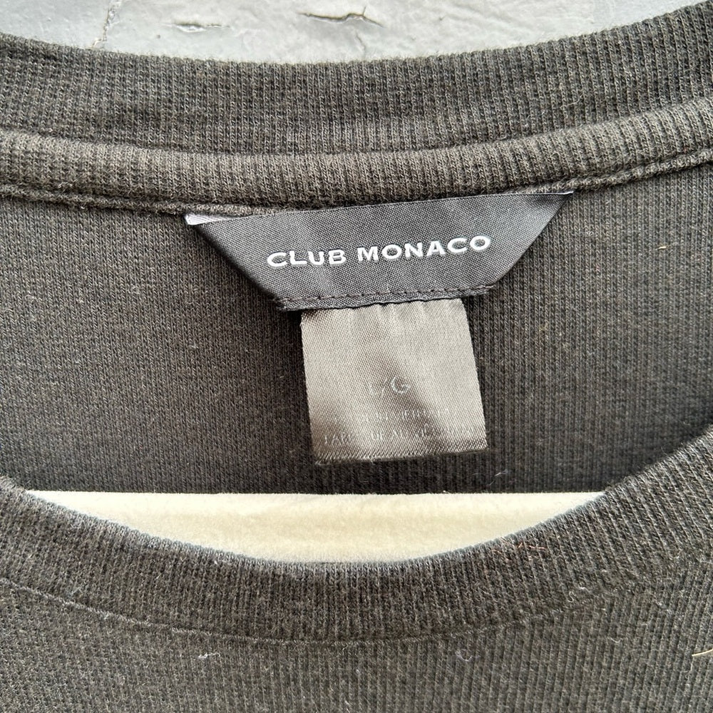 Club Monaco Ribbed Long Sleeved Tee, Large