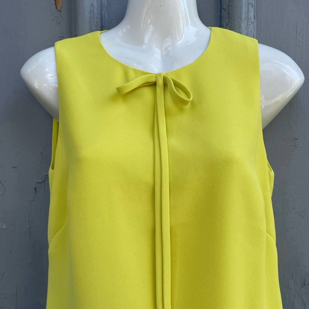 Ted Baker Chartreuse sleeveless blouse, Ted size 1 (small)