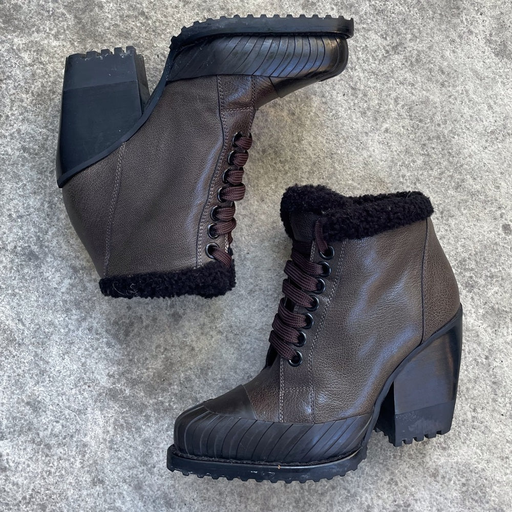 Chloe Rylee shearling Ankle boots, size 36