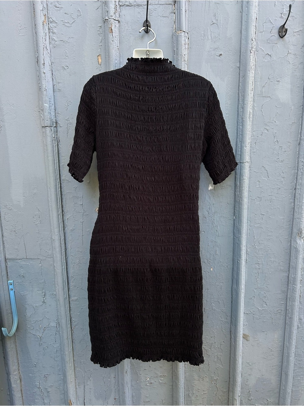 Gap Black Smocked Mock Neck Dress size L
