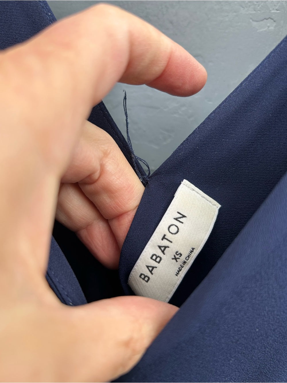 Babaton Navy Maximillian Crisscross Jumpsuit, size XS