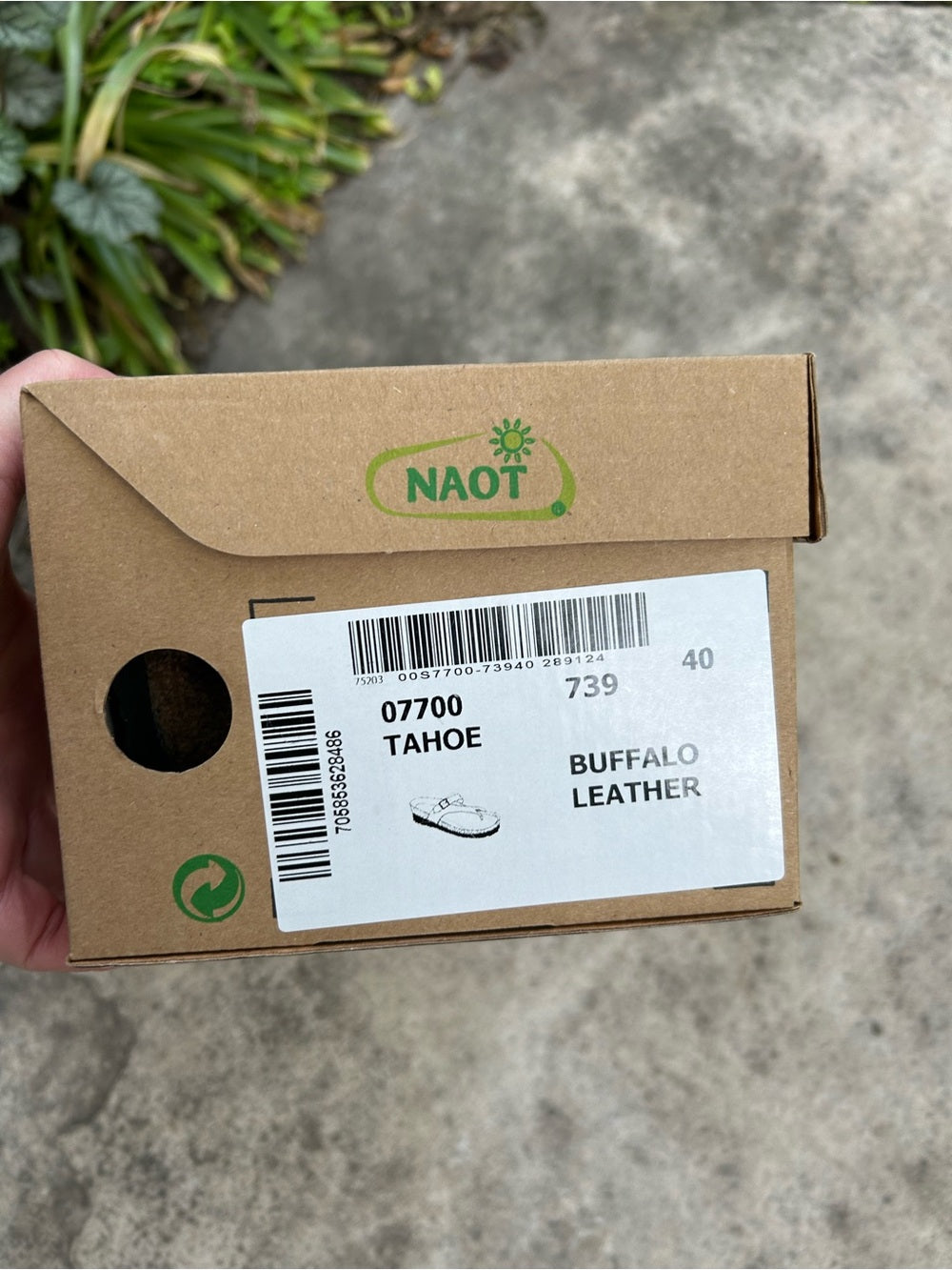Naot Tahoe Buffalo Leather Sandals, size 40