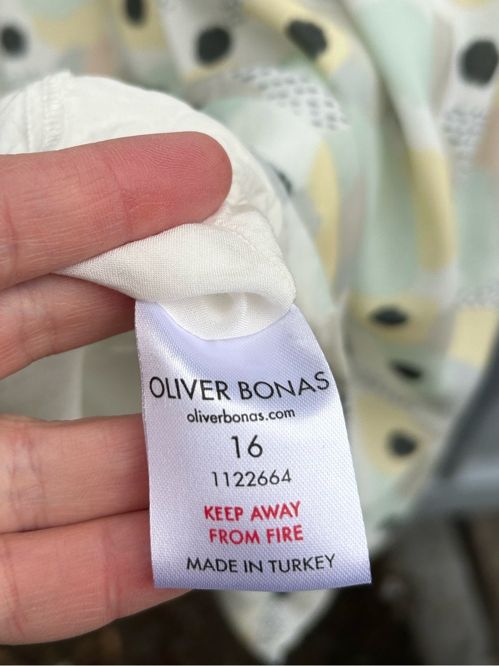 Oliver Bonas Yellow Green Dress, UK 16 (US 12)