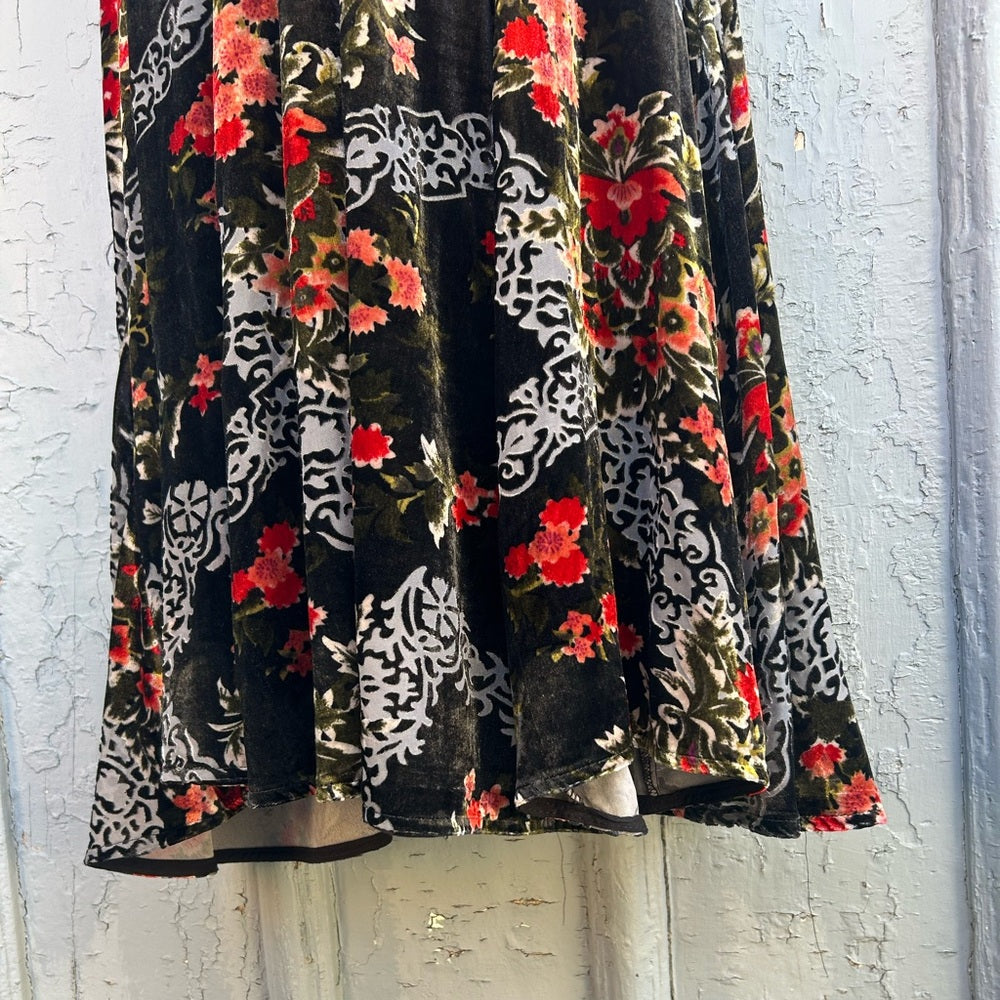 Anthropologie Eri + Ali Floral Burnout Slip Dress, size 4