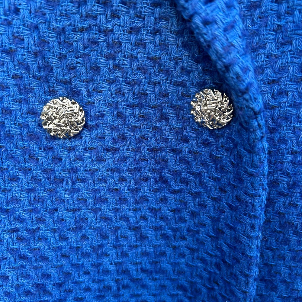 MNG blue Tweed blazer Jacket, size XXL
