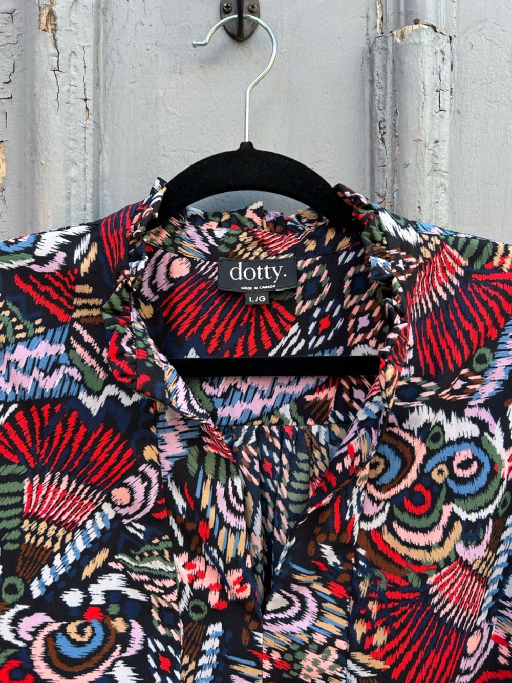 Dotty Patterned Blouse, Large