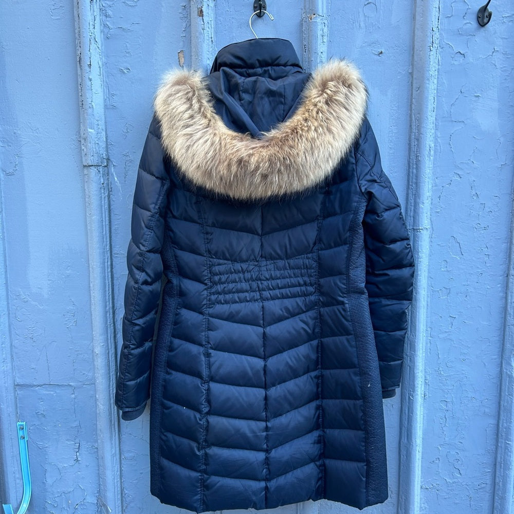 Michael Kors Navy Down Parka, size Small