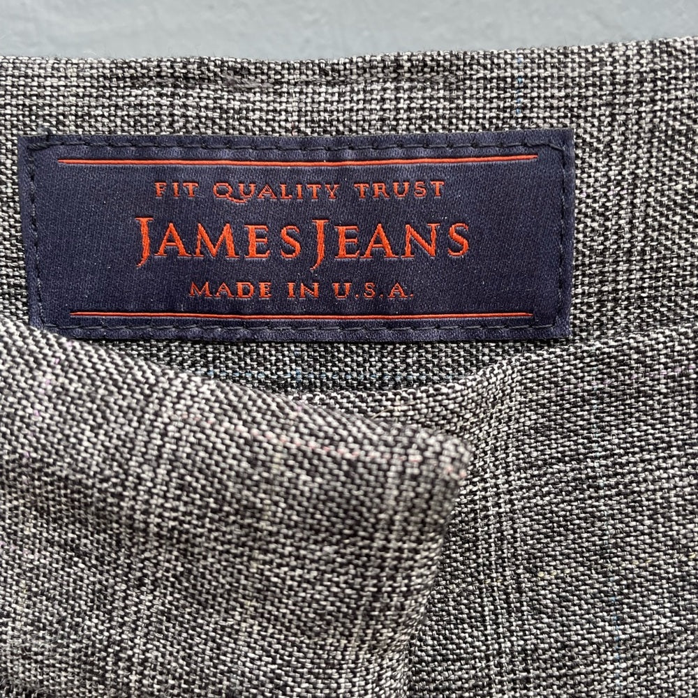 James Jeans Plaid Cuffed Trouser, size large