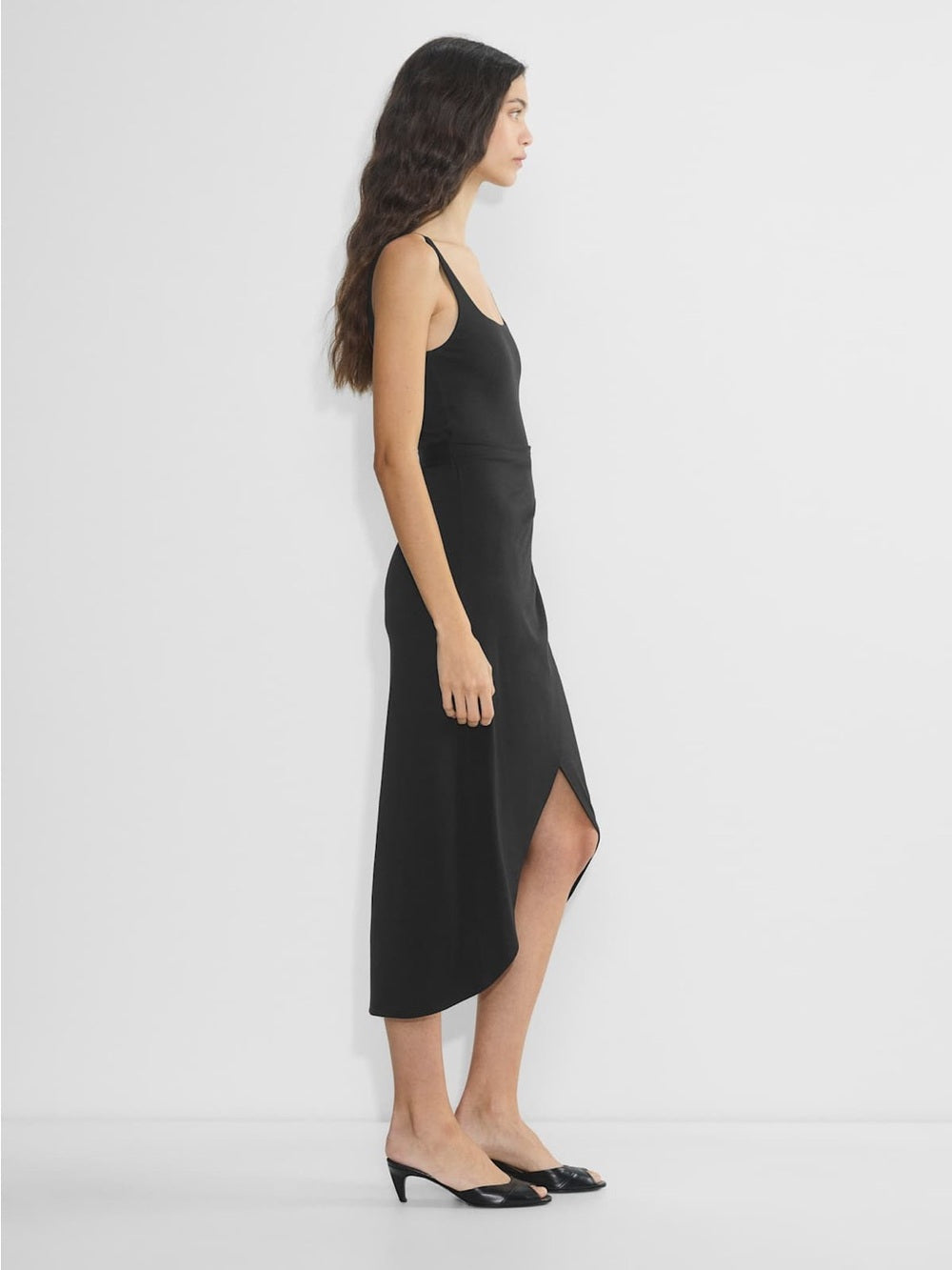 Wilfred Black Saturn Midi Dress, small