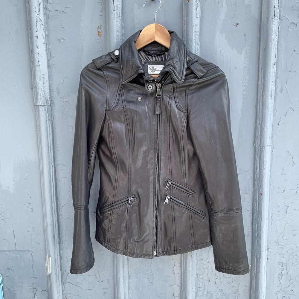 Mackage Leather Moto style jacket, size M