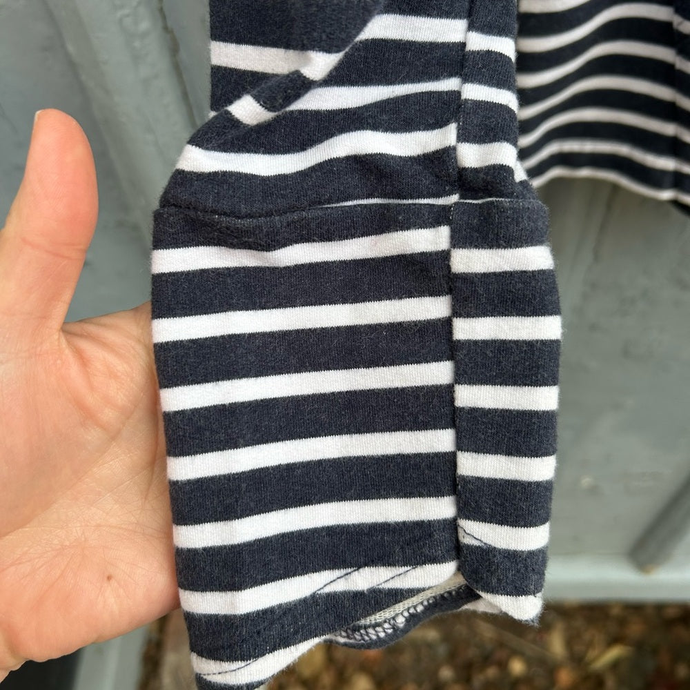 Blondie Apparel Navy Striped Hillside Sweater, Large