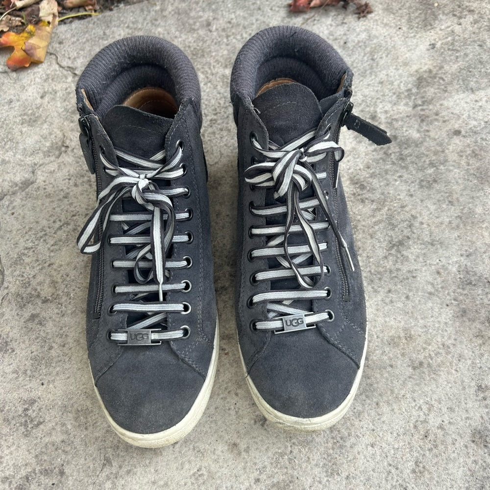 Ugg Grey Suede Olive Trainer, size 9