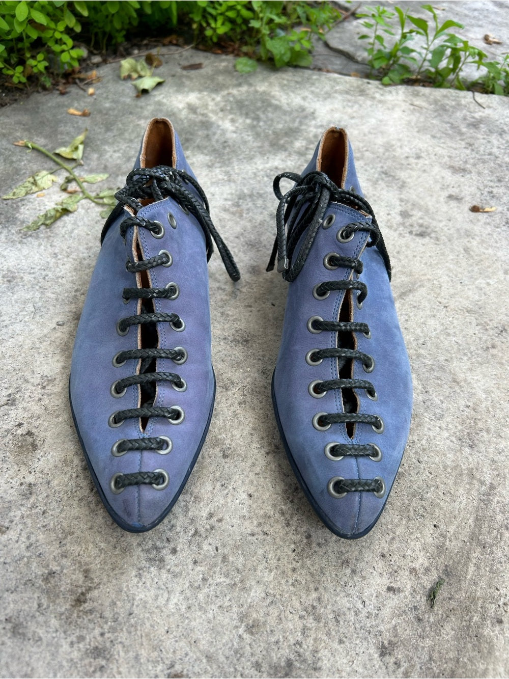John Fluevog Power Up Engaging Braided Lace up shoe, size 7.5