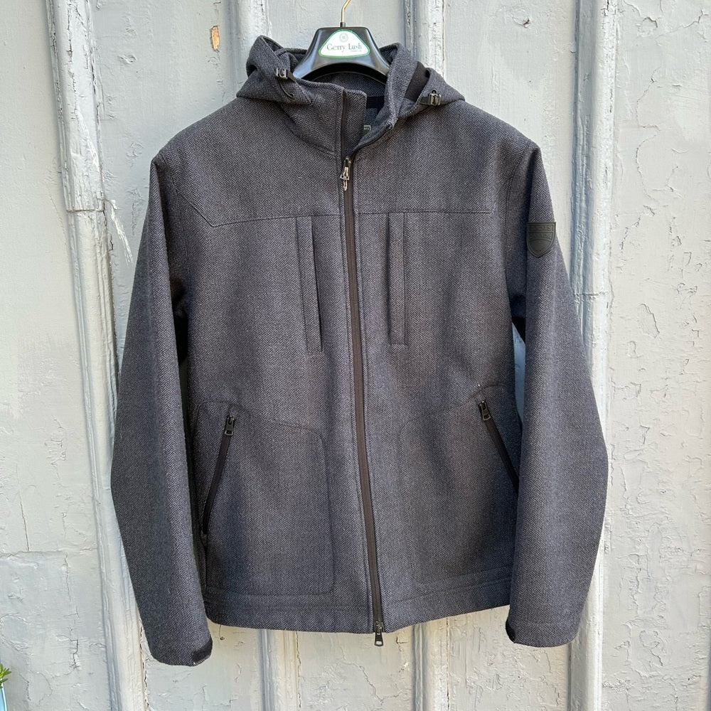 Roots Grey Hooded Fleece Lined Jacket, size M