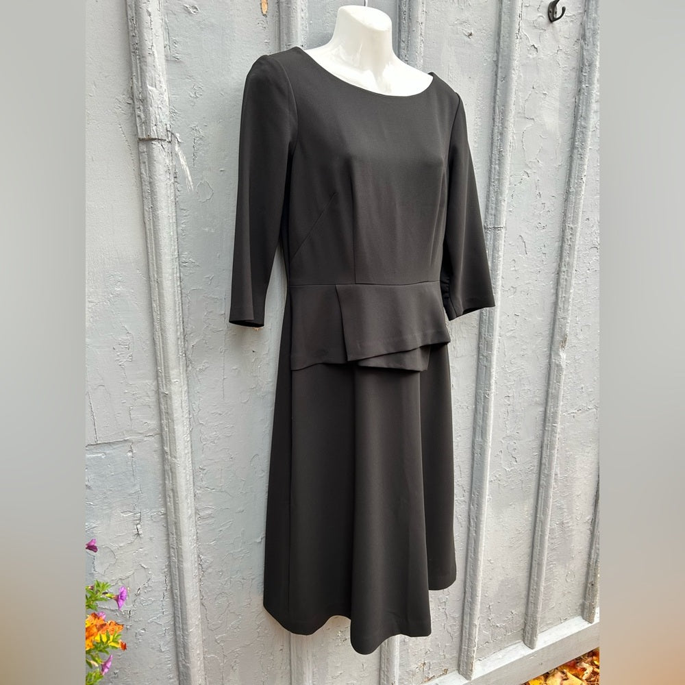 Comrags Black Peplum Detail Dress, size Small