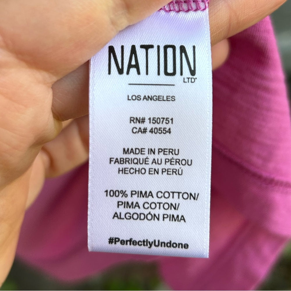 Nation LTD Brianna Sleeveless Pima Cotton Knit Midi Dress, Small