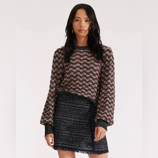 Veronica Beard Ruth open knit sweater, size M