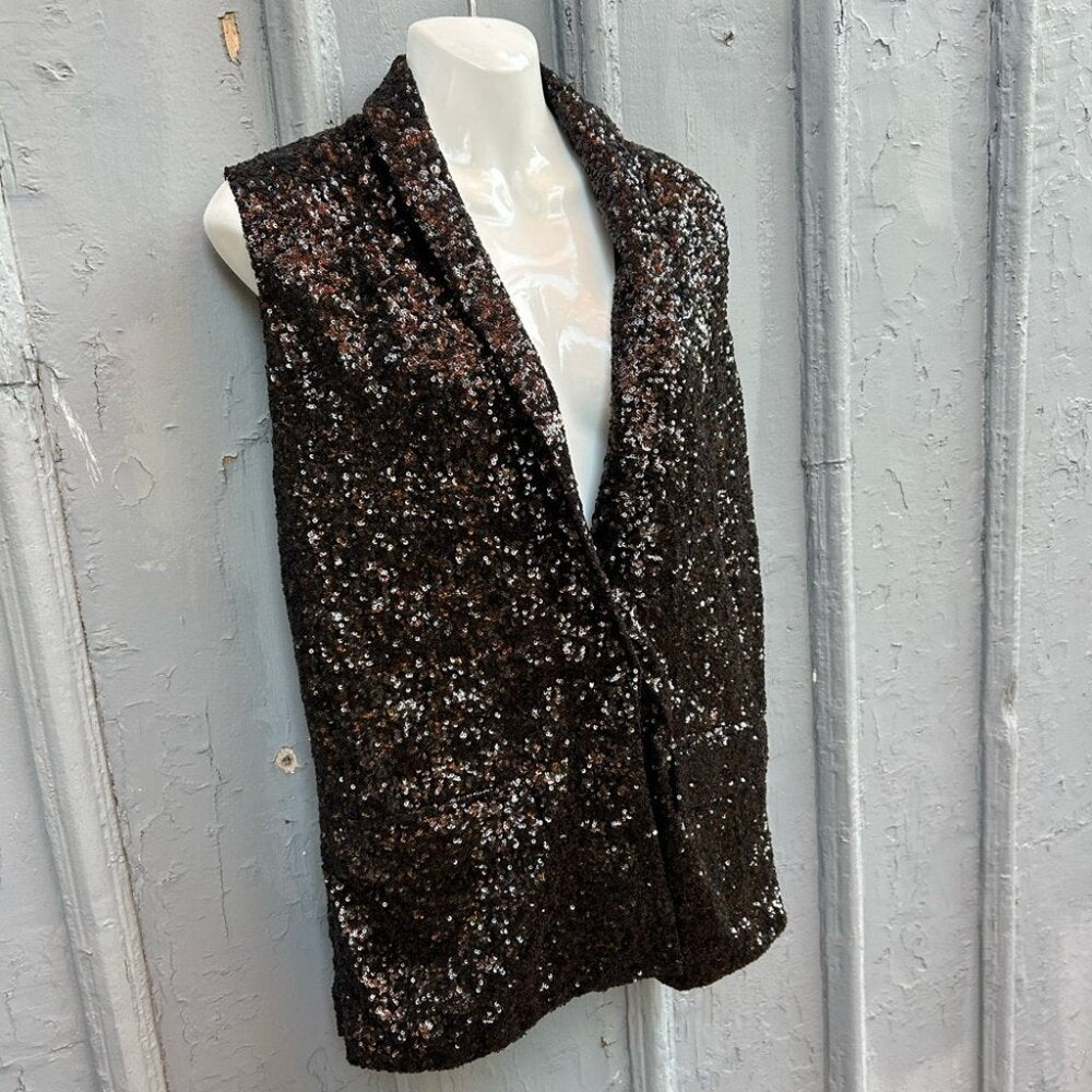 Halston Heritage Sequinned vest, size 6