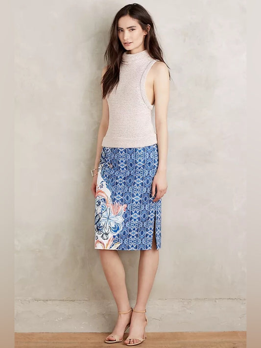 Moulinettes Soeurs Midi Becancour Pencil Skirt, size 2