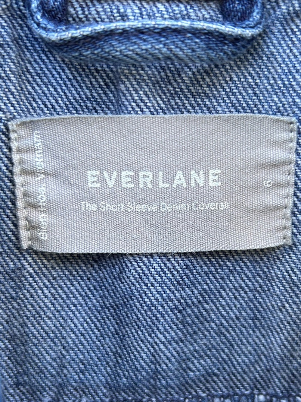 Everlane The Short Sleeve Denim Coverall, size 6