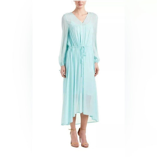 Maje Rutabaga Menthe Chiffon Maxi dress, size “2” (6/8 fits large)