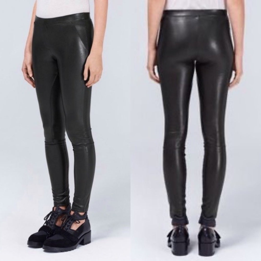 Wilfred Rebelle Faux Leather Pant/Legging Black size Small