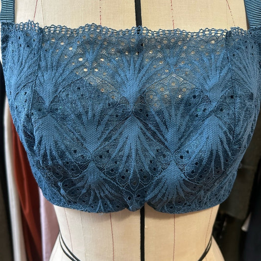 Montelle Intimates Blue Lace Bra, size 38E