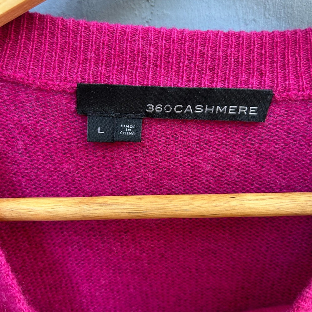 360 Cashmere fuschia sweater, size Large