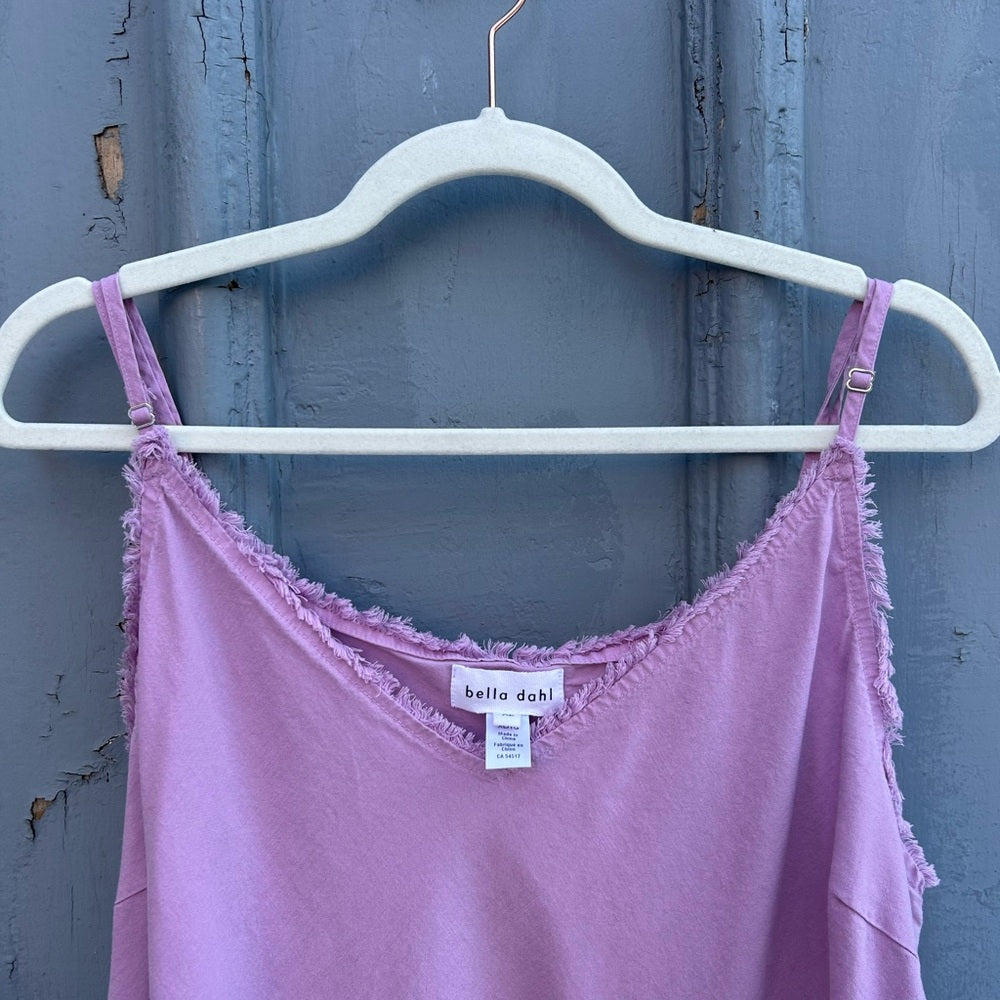 Bella Dahl Frayed Edge Neutral Cami ☀️Size Large