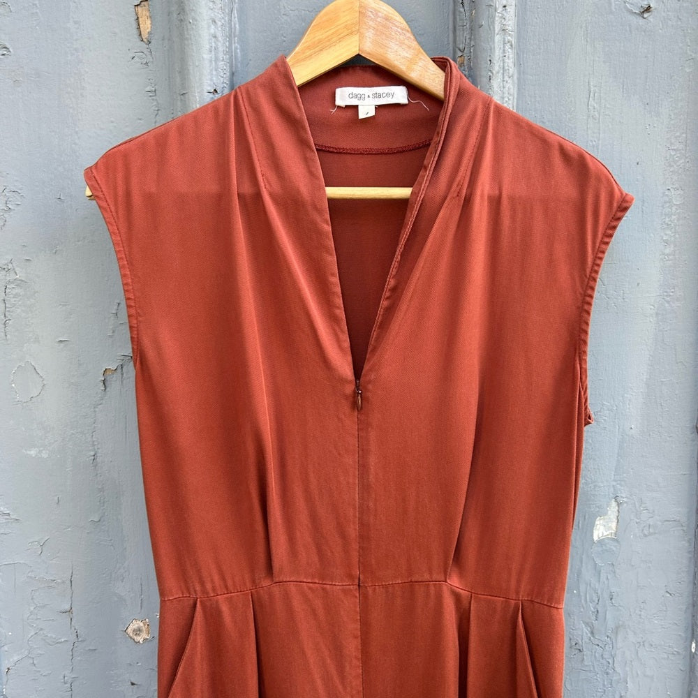 Dagg & Stacey Rust jumpsuit, size 4