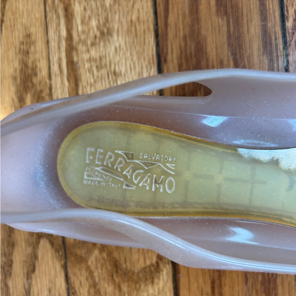 Salvatore Ferragamo Bermuda Jelly Ballet Flats, size 10
