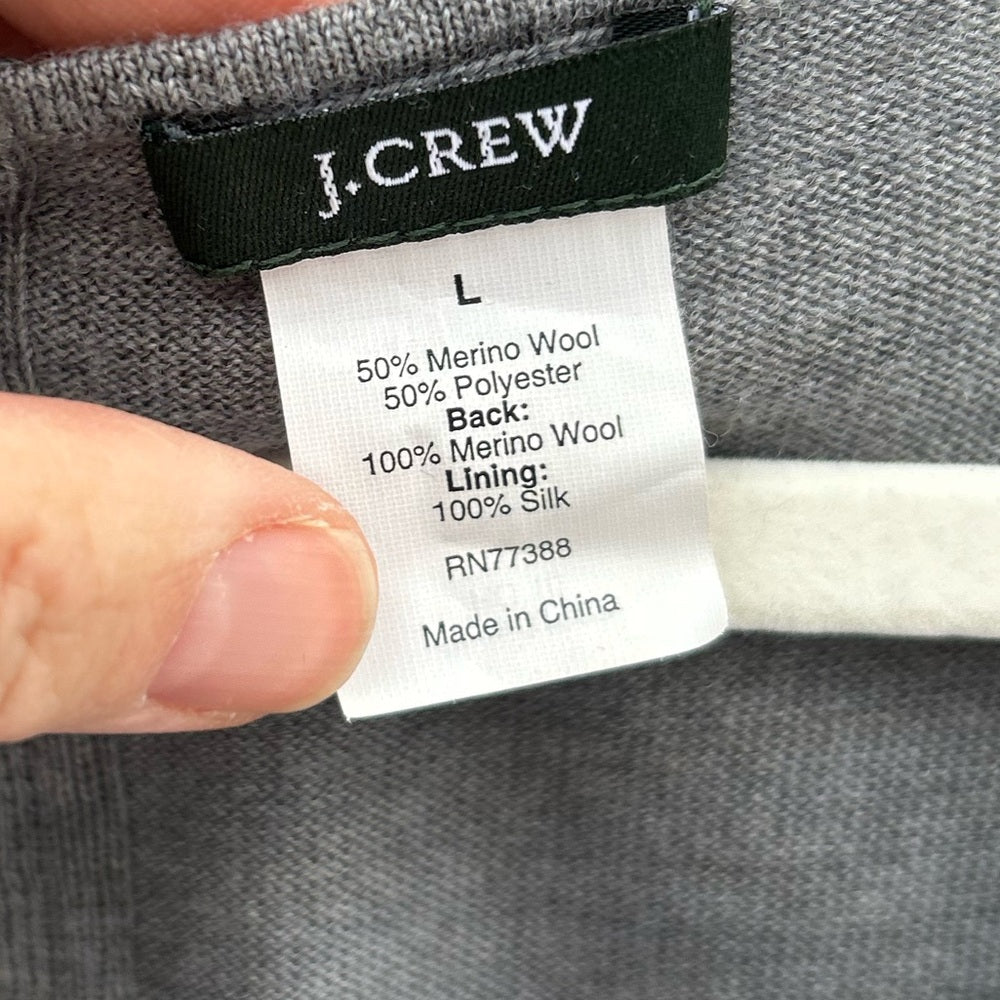 J Crew Merino blend lace front tank, size L