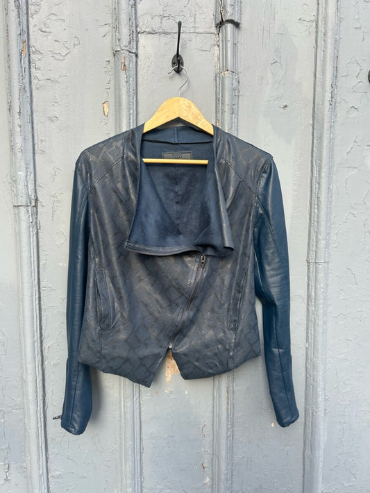 Anthropologie Blank NYC Sharona Vegan Snakeskin Jacket, size M