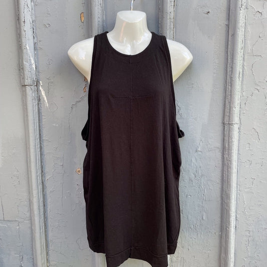 Hoi Bo Black Cotton Loose Tank, size M