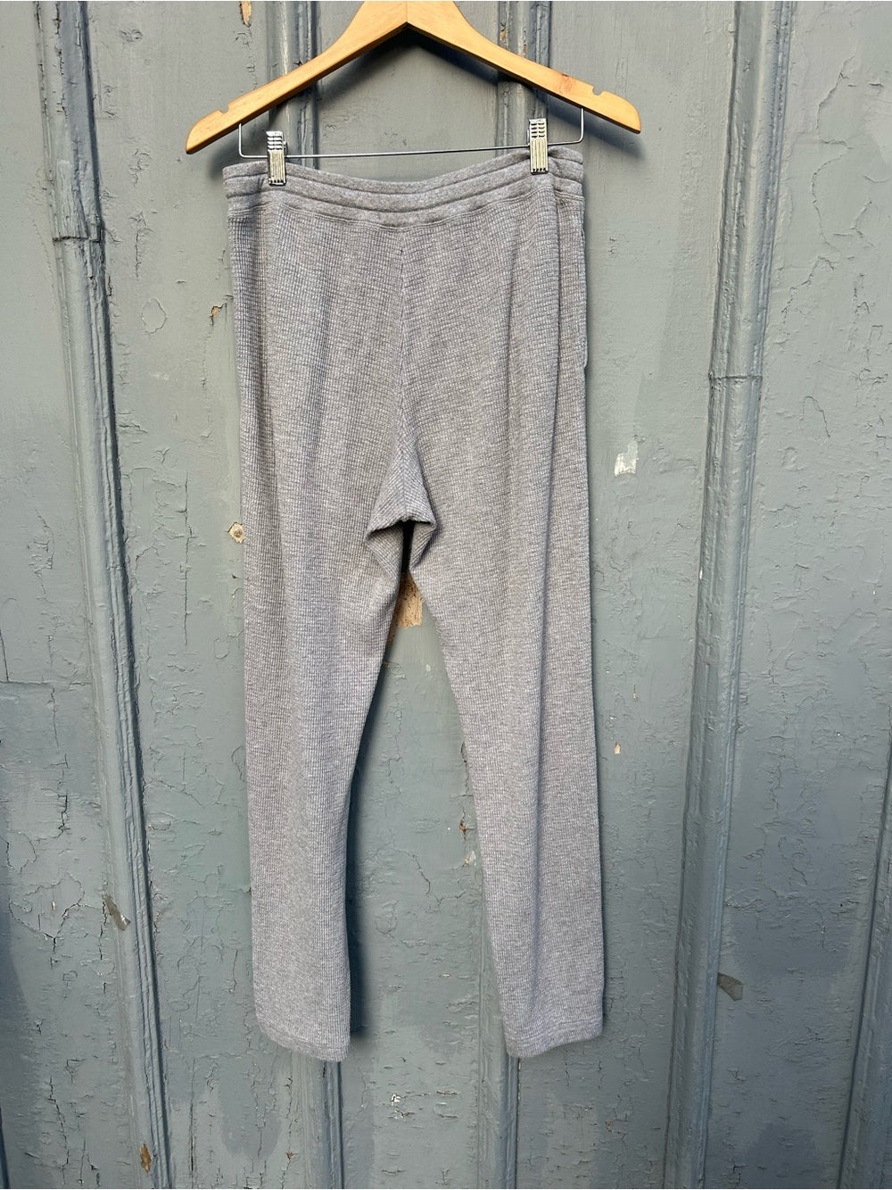 Aritzia TNA Light Grey Cotton Waffle Knit Ankle Jogger Pants Sweatpants, Size M