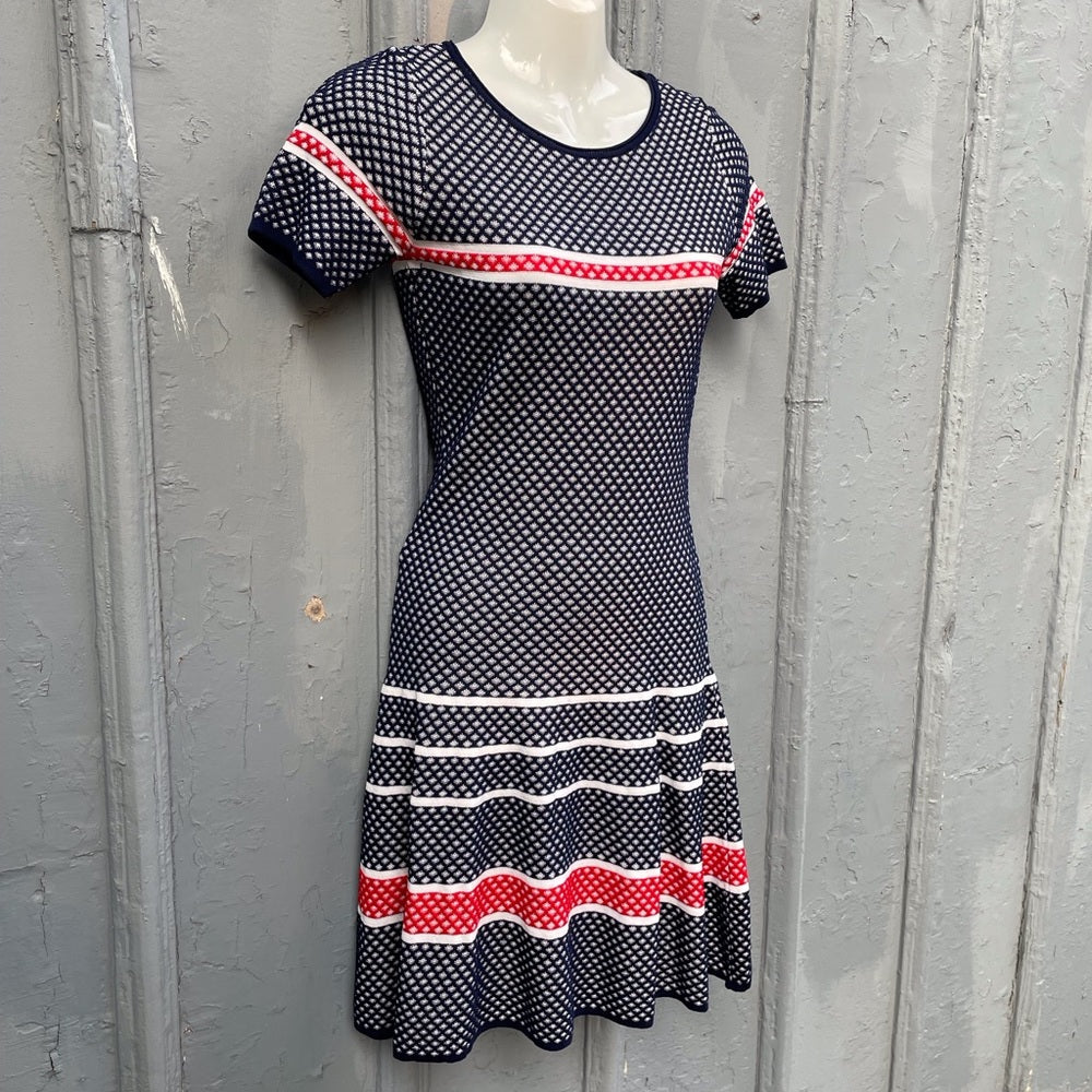 Shoshanna Suzie Jacquard Knit Dress, size Small