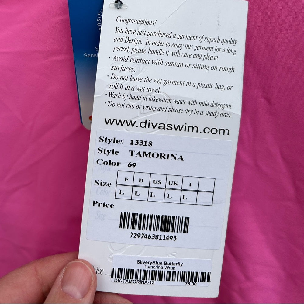 Diva Swim by Rachel Pappo Pink swim Wrap, BNWT