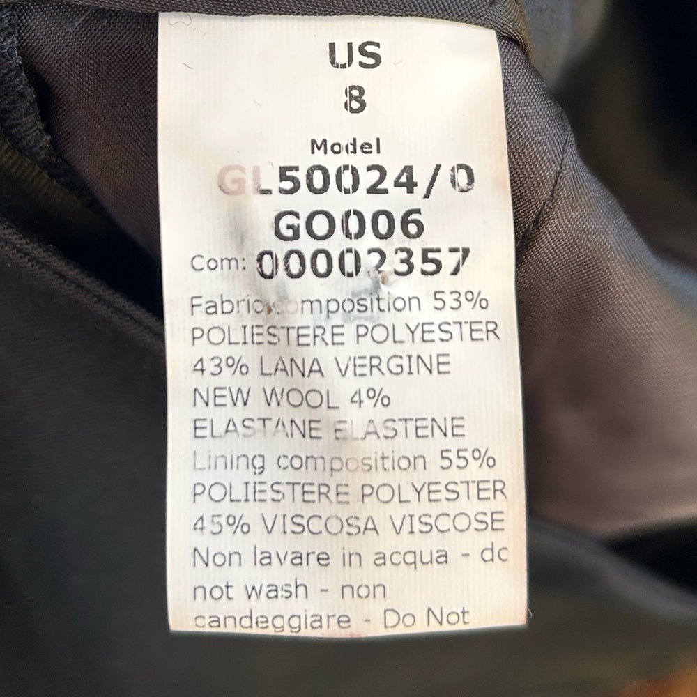 G. Label by Goop Carter Military Black button front trousers, size 8