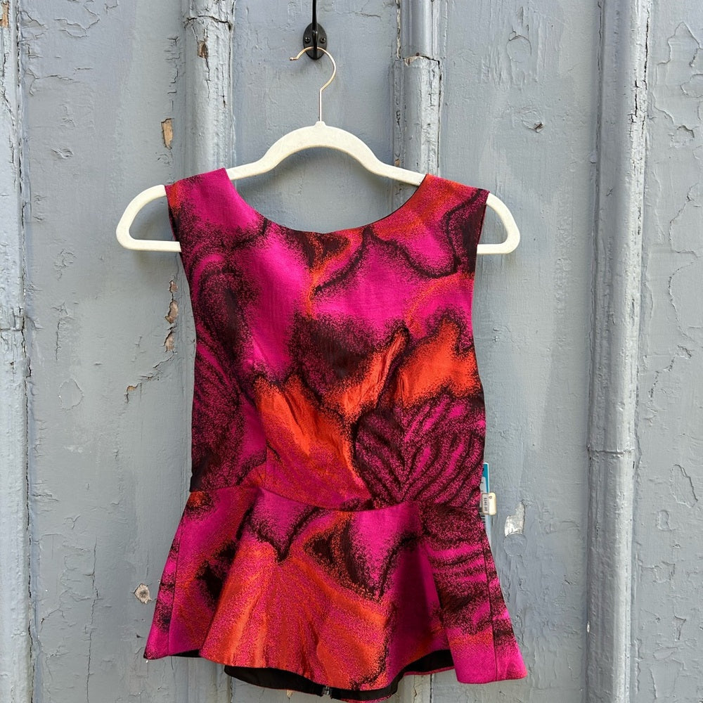 Alice & Olivia pink peplum top, BNWT, Small
