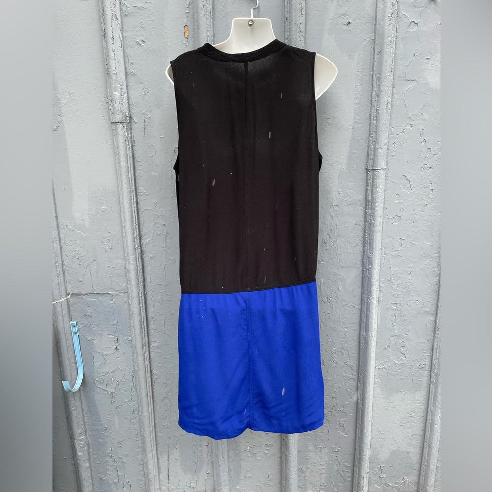 Madewell Colorblock Black and Blue Dress, size Large
