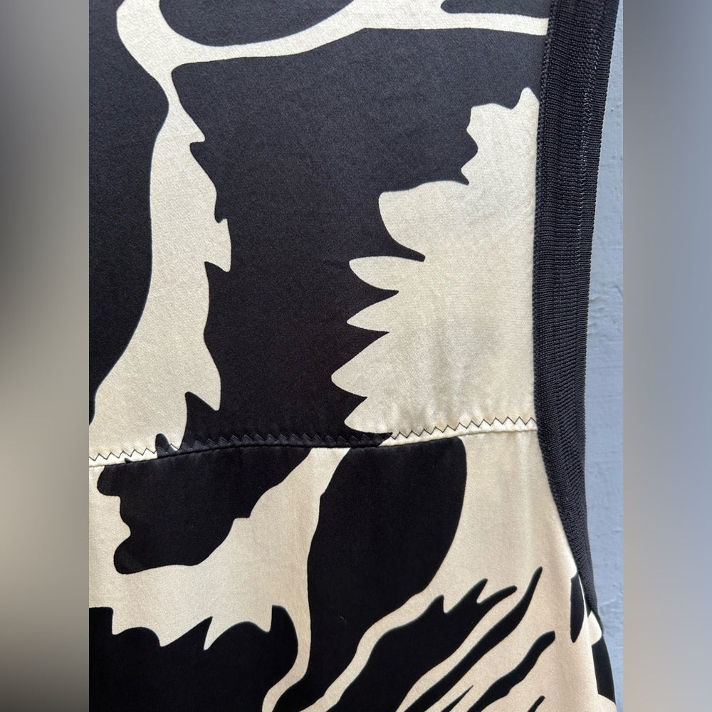 rag & bone x Liberty silk black and white floral sleeveless, size XL