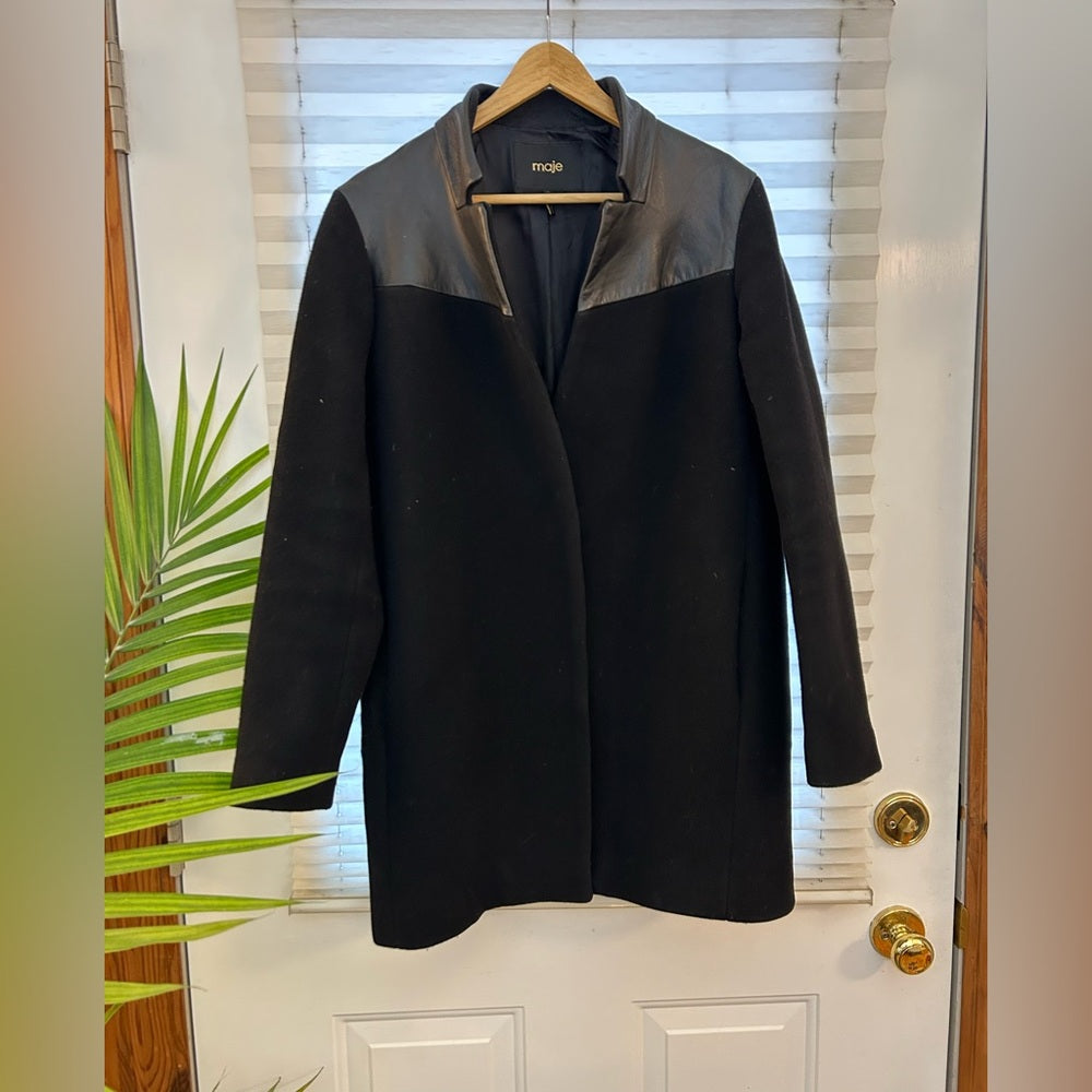 Maje Sirop Wool Coat, size “2” (US6)