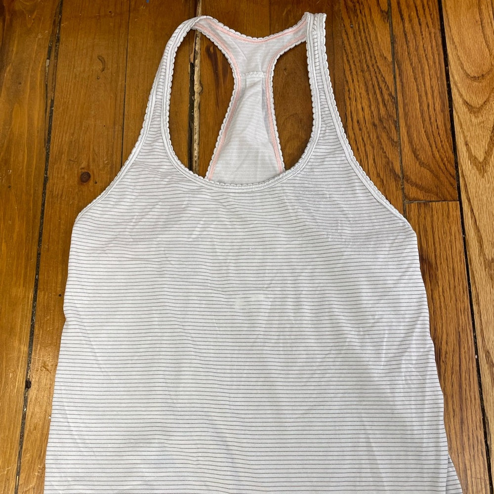 Lululemon 105 F Singlet, Pink & Grey, size 4