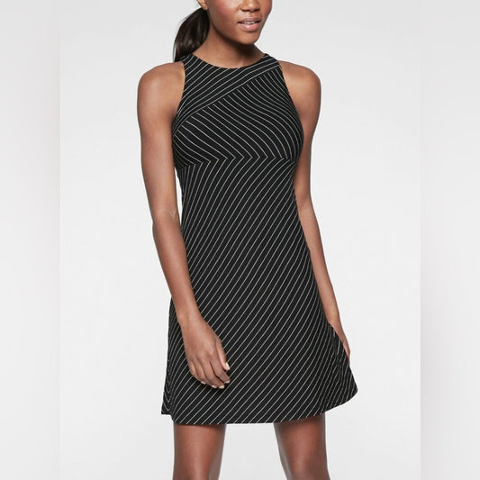 Athleta Santorini High Neck Mix Stripe Dress, Small