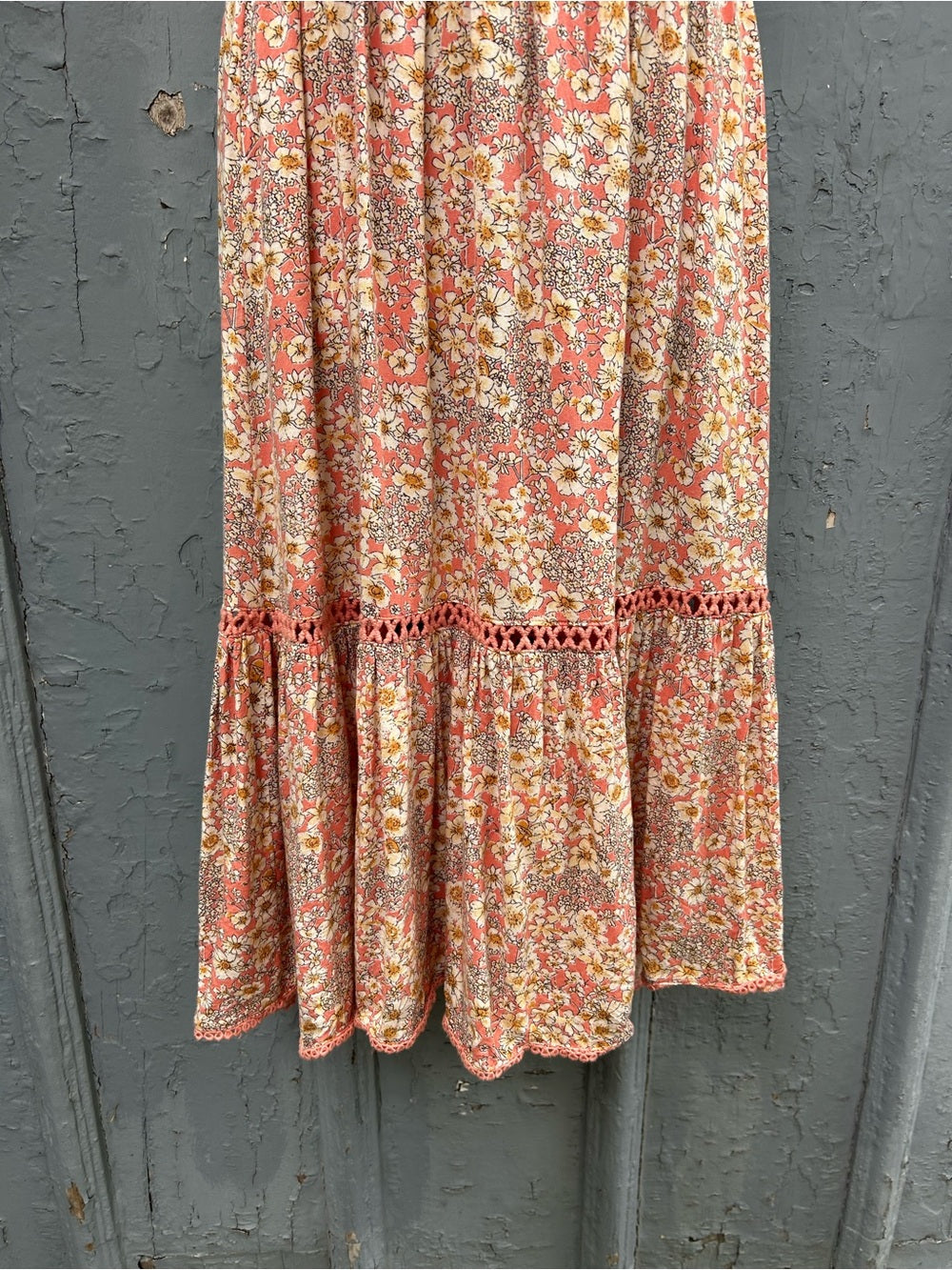 Patrons of Peace Smocked Midi Floral Dress, Small